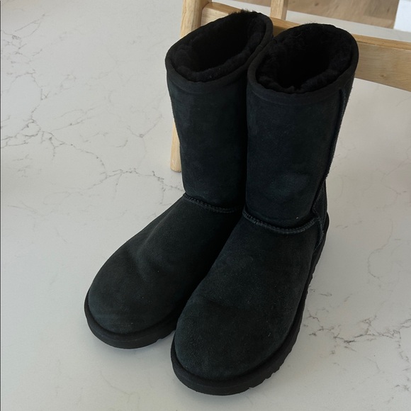 UGG Classic Black Sheepskin Boots - Picture 3 of 5
